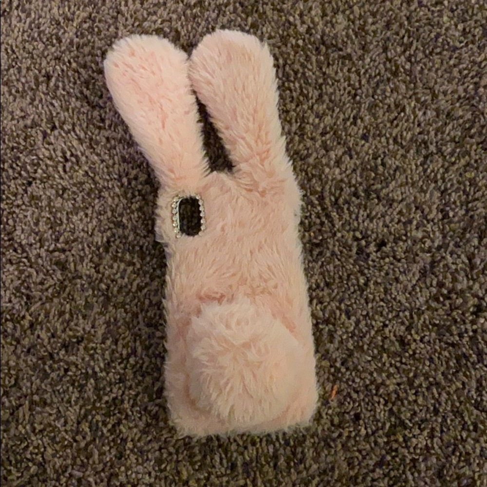 Fluffy bunny phone case